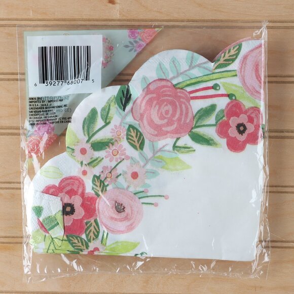 32 Decorative Springtime Napkin Bundle - Two Designs - Scalloped Edges - Picture 4 of 6